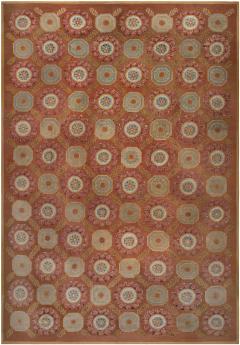 Early 19th Century Aubusson Brown Handmade Wool Rug - 2457307