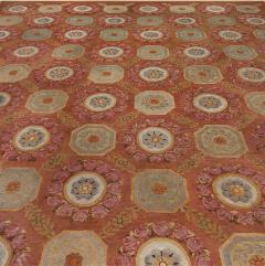 Early 19th Century Aubusson Brown Handmade Wool Rug - 2457309