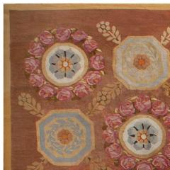 Early 19th Century Aubusson Brown Handmade Wool Rug - 2457310