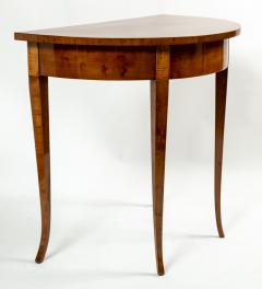 Early 19th Century Biedermeier Demilune Pearwood Console - 3692729