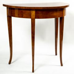 Early 19th Century Biedermeier Demilune Pearwood Console - 3692741