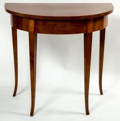 Early 19th Century Biedermeier Demilune Pearwood Console - 3692743