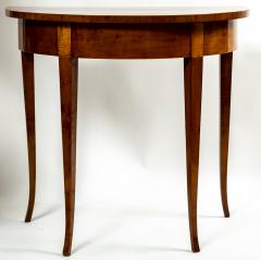 Early 19th Century Biedermeier Demilune Pearwood Console - 3692754