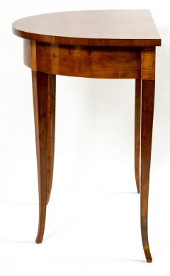 Early 19th Century Biedermeier Demilune Pearwood Console - 3692913