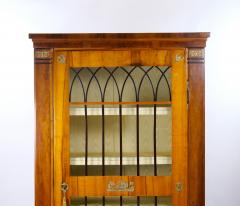Early 19th Century Biedermeier Walnut Bronze Mounted Bookcase Cabinet - 3337455