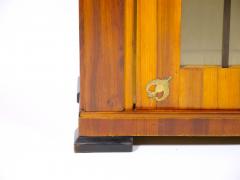 Early 19th Century Biedermeier Walnut Bronze Mounted Bookcase Cabinet - 3337459