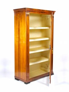 Early 19th Century Biedermeier Walnut Bronze Mounted Bookcase Cabinet - 3337463