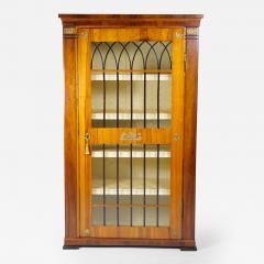Early 19th Century Biedermeier Walnut Bronze Mounted Bookcase Cabinet - 3341684