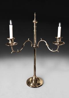Early 19th Century Brass 2 light adjustable candelabra  - 4315217