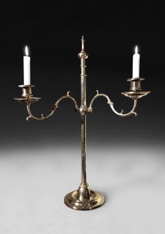 Early 19th Century Brass 2 light adjustable candelabra  - 4315218