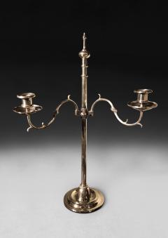 Early 19th Century Brass 2 light adjustable candelabra  - 4315219