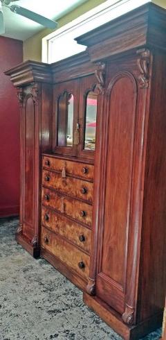 Early 19th Century British Mahogany Gothic Revival Wardrobe - 1704741