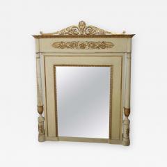 Early 19th Century Empire Carved Gilded and Lacquered Wood Large Wall Mirror - 2279134