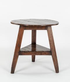 Early 19th Century English Oak Cricket Table - 3530255