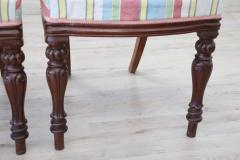 Early 19th Century English Victorian Carved Mahogany Set of Four Antique Chairs - 2222560