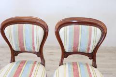 Early 19th Century English Victorian Carved Mahogany Set of Four Antique Chairs - 2222563