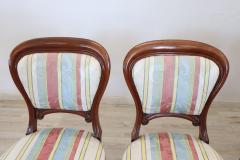 Early 19th Century English Victorian Carved Mahogany Set of Four Antique Chairs - 2222564