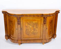 Early 19th Century English Victorian Style Walnut Marquetry Credenza Sideboard - 3337191