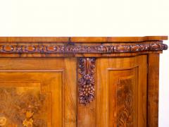 Early 19th Century English Victorian Style Walnut Marquetry Credenza Sideboard - 3337199