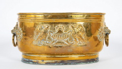 Early 19th Century Extra Large English Brass Jardiniere on Later Stand - 2679474
