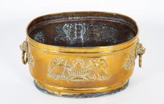 Early 19th Century Extra Large English Brass Jardiniere on Later Stand - 2679479