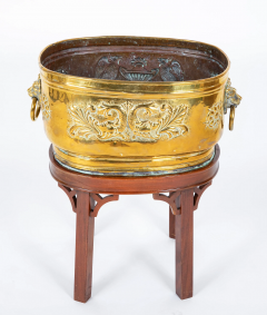 Early 19th Century Extra Large English Brass Jardiniere on Later Stand - 2679712