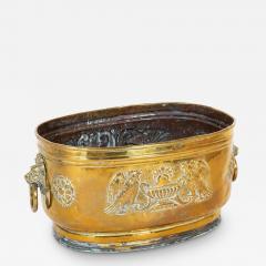 Early 19th Century Extra Large English Brass Jardiniere on Later Stand - 2682275