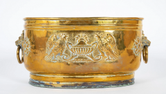 Early 19th Century Extra Large English Brass Jardiniere on Later Stand - 2915582