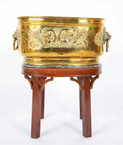 Early 19th Century Extra Large English Brass Jardiniere on Later Stand - 2915686