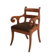 Early 19th Century French Louis Philippe Mahogany Armchair - 2129437