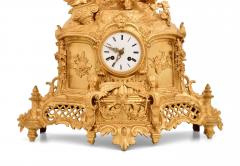 Early 19th Century French Napoleon III Gilt Bronze Figural Mantel Clock - 4706179