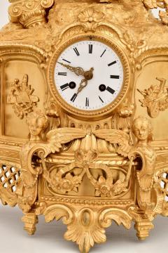 Early 19th Century French Napoleon III Gilt Bronze Figural Mantel Clock - 4706185