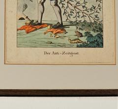 Early 19th Century German Political Cartoon Against the Times  - 3490471