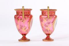 Early 19th Century Gilt Glass Pair Vases Urns - 1593437