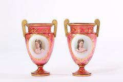 Early 19th Century Gilt Glass Pair Vases Urns - 1593453