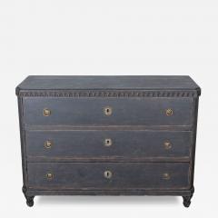 Early 19th Century Gustavian Chest of Drawers with Carved Dentil Trim - 4225714