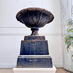 Early 19th Century Handyside Style Cast Iron Tazza Urn on Plinth - 3746047