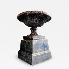 Early 19th Century Handyside Style Cast Iron Tazza Urn on Plinth - 3751366