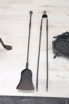 Early 19th Century Italian Antique Iron Fireplace Tool Set - 3080926