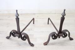 Early 19th Century Italian Antique Iron Fireplace Tool Set - 3080927