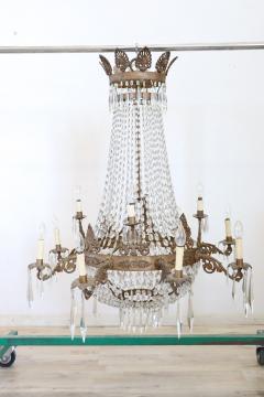 Early 19th Century Italian Empire Bronze and Crystals Antique Chandelier - 2644012