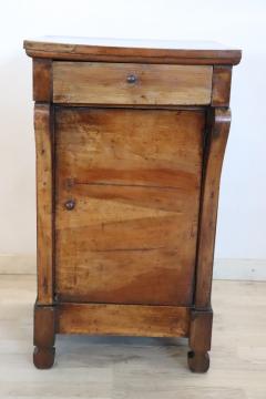 Early 19th Century Italian Empire Solid Walnut Antique Nightstand - 3376597