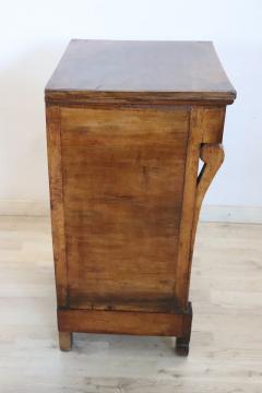 Early 19th Century Italian Empire Solid Walnut Antique Nightstand - 3376603