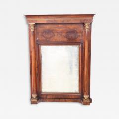 Early 19th Century Italian Empire Walnut Antique Wall Mirror - 2429658