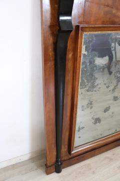 Early 19th Century Italian Empire Walnut Antique Wall Mirror - 4143186
