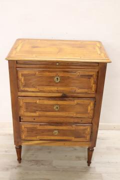 Early 19th Century Italian Louis XVI Style Inlaid Walnut Small Chest of Drawers - 3006706