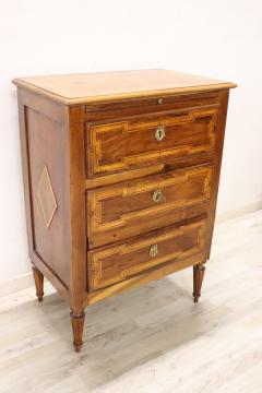 Early 19th Century Italian Louis XVI Style Inlaid Walnut Small Chest of Drawers - 3006708