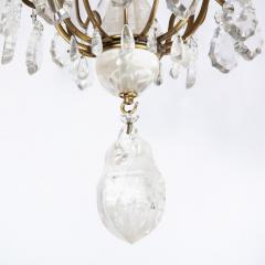 Early 19th Century Louis XV Nine Arm Rock Crystal Bronze Sculptural Chandelier - 1802116