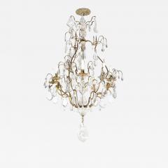 Early 19th Century Louis XV Nine Arm Rock Crystal Bronze Sculptural Chandelier - 1803975