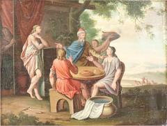 Early 19th Century Oil Painting on Board Biblical Scene - 2522216